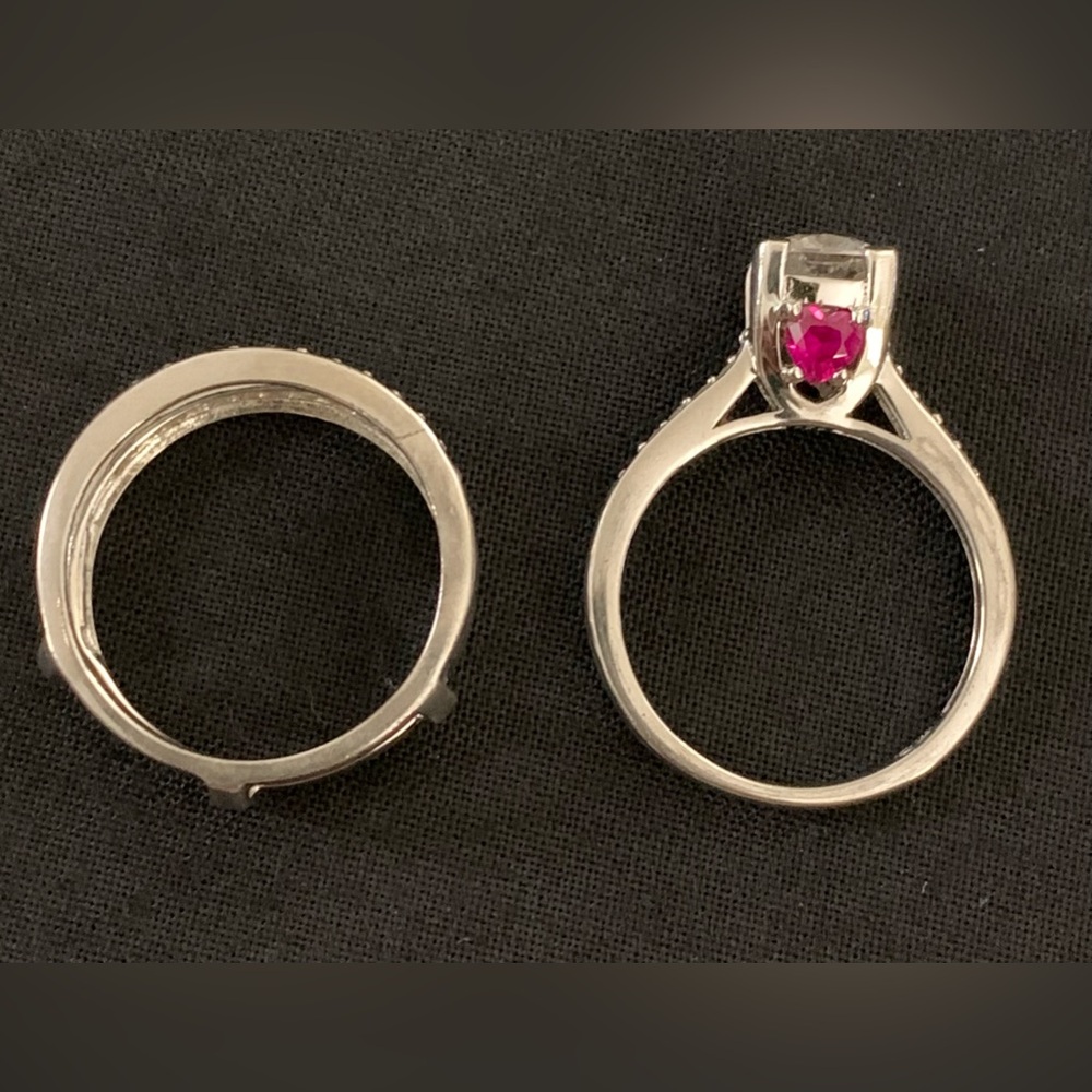 Bella Luce Lab Created Ruby And Diamond Engagemen… - image 3